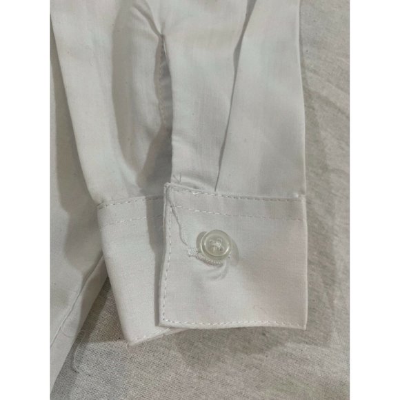 Spring Notion Boy Shirt Button Down White Buttons Long Sleeve Cotton Size 4T - Picture 8 of 9